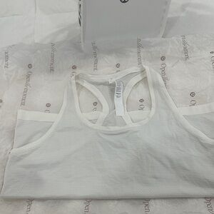Lululemon Athletica White Ribbed Sports Bra